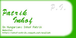 patrik inhof business card